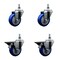 Service Caster 35 Inch Blue Polyurethane 12 Inch Threaded Stem Caster Set 2 Brakes SCC SCC-TS20S3514-PPUB-BLUE-121315-2PLB2 - alternate 1